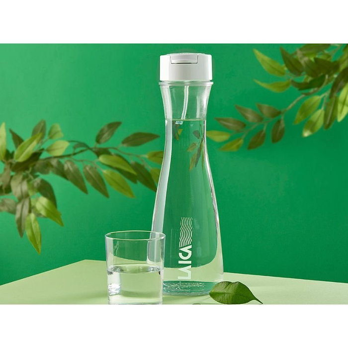 Laica Botella filtrante GlaSSmart 1.1L Blanca con 2 filtros
